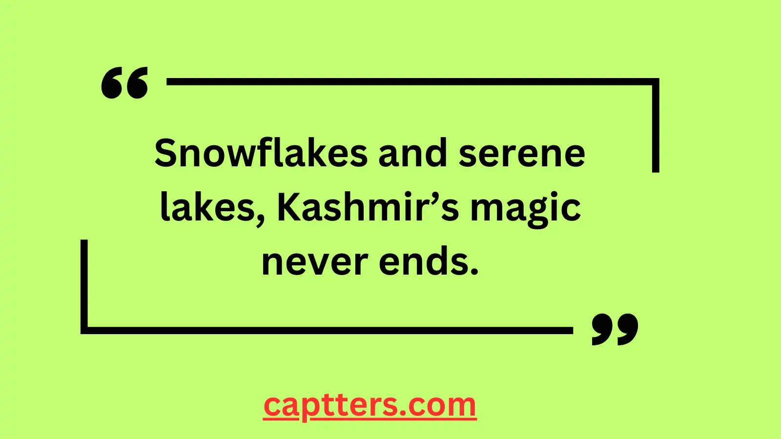 Beauty of Kashmir Captions for Instagram