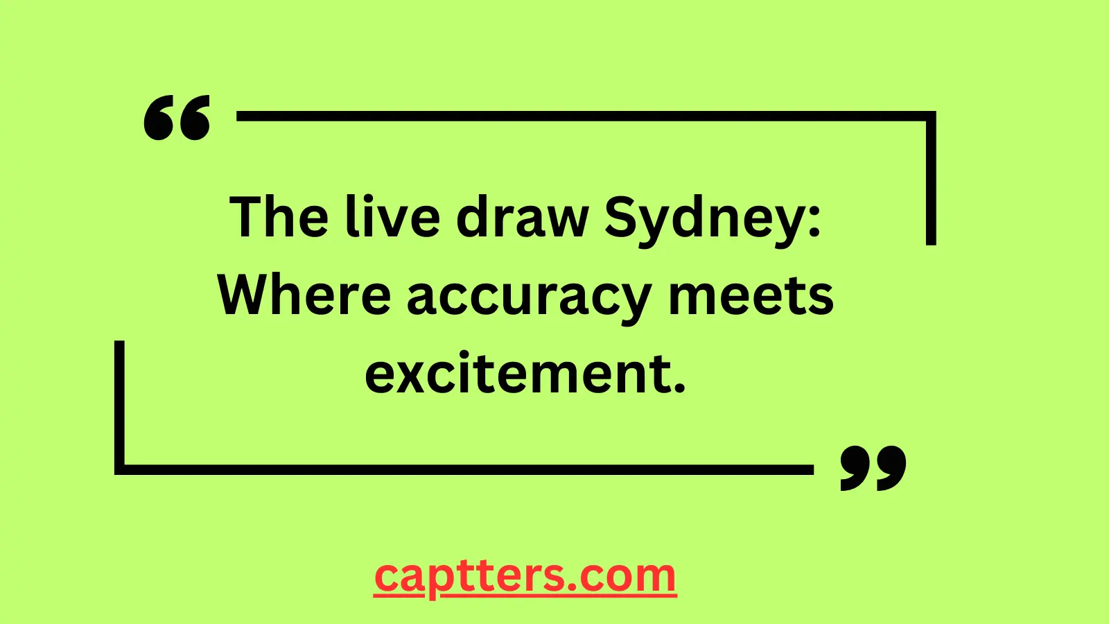 Are Live Draw Sydney Results 100 Accurate