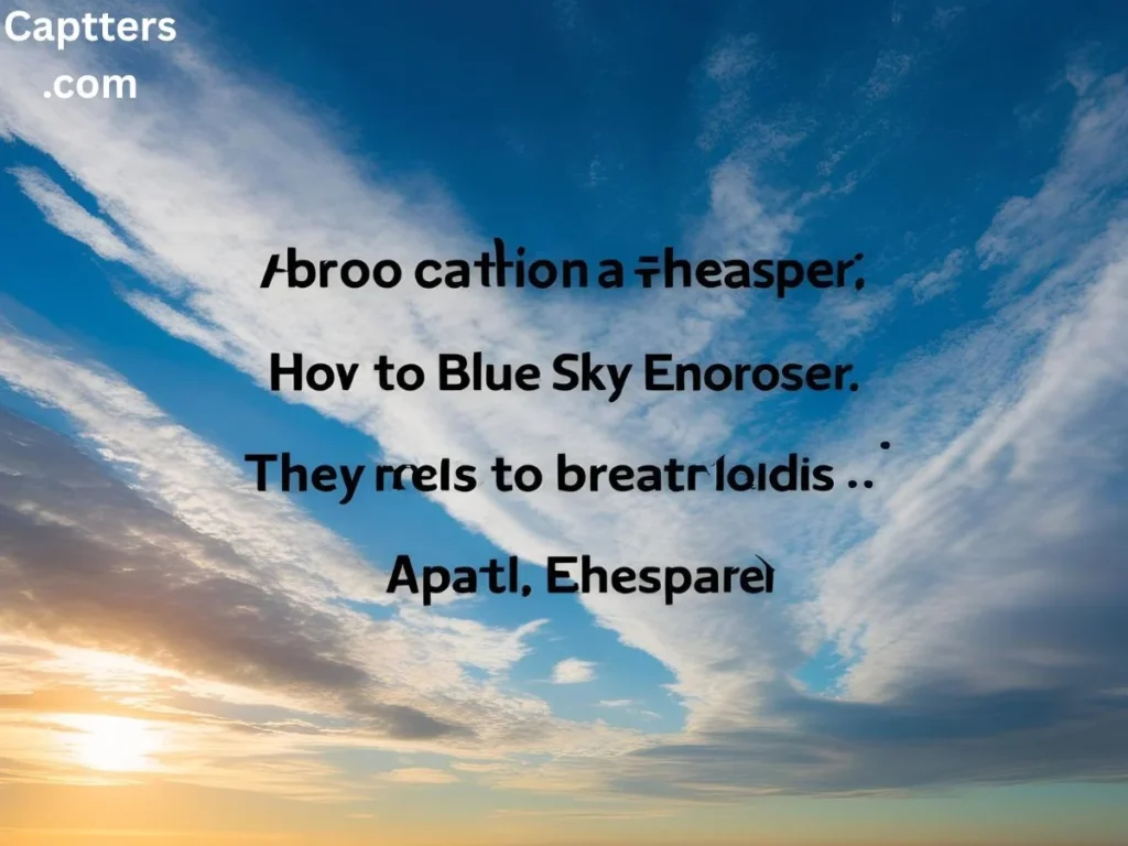 Blue Sky Captions