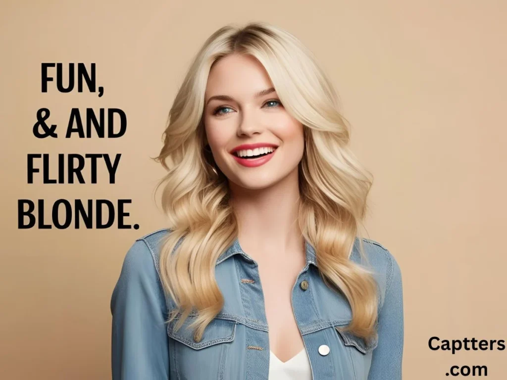 Fun and Flirty Blonde Captions