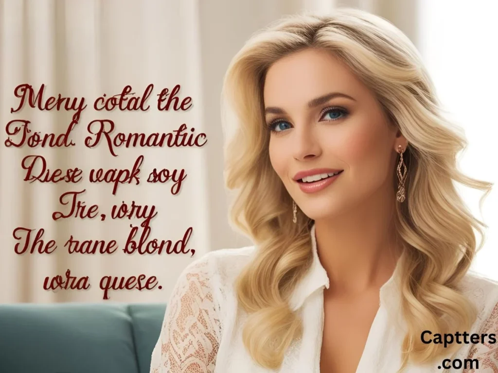 Romantic Blonde Captions