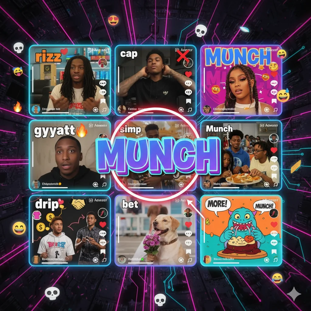 munch meaning slang