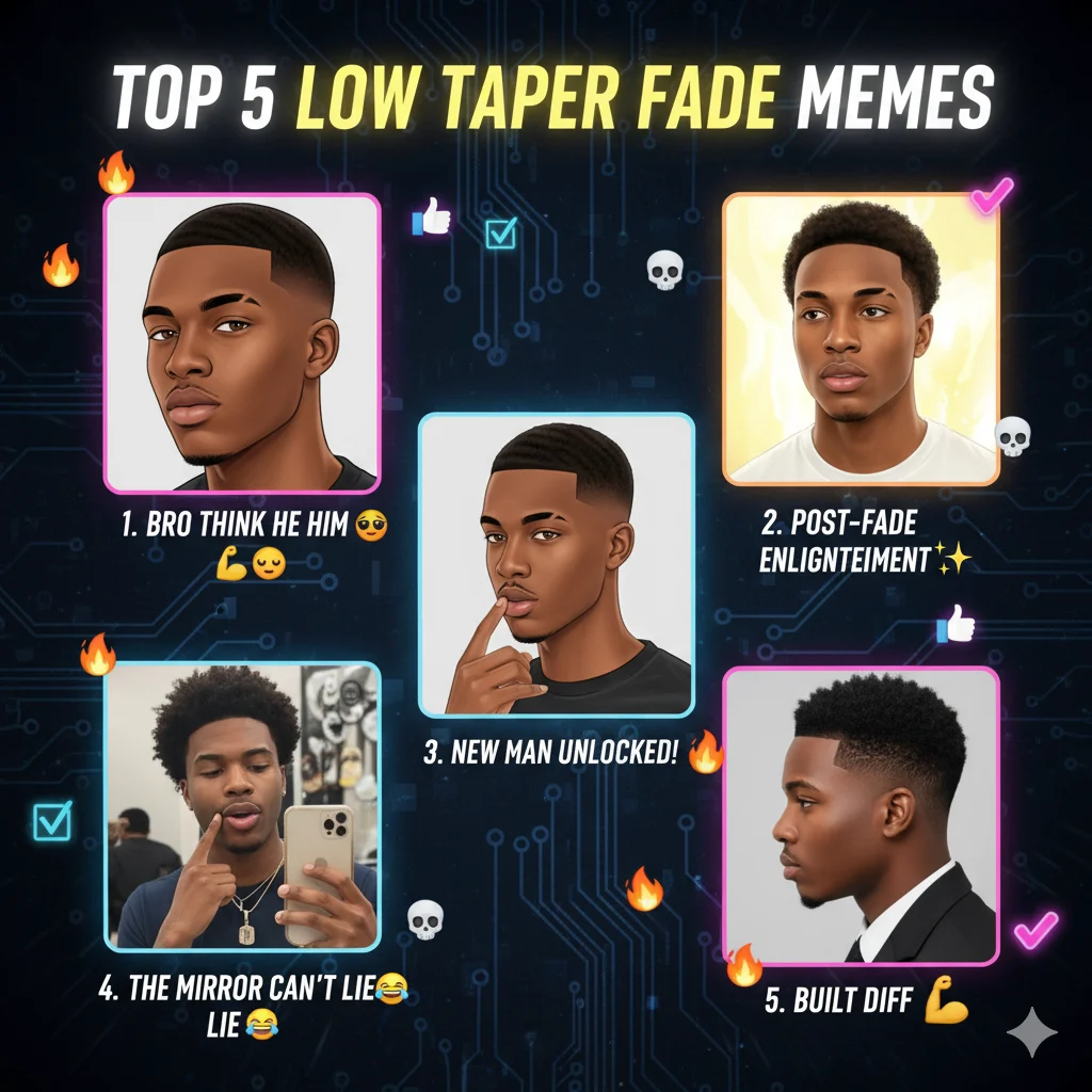 low taper fade meme
