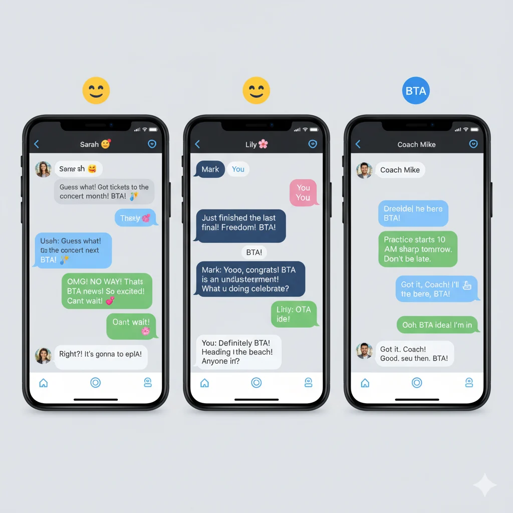 what does bta mean in slang