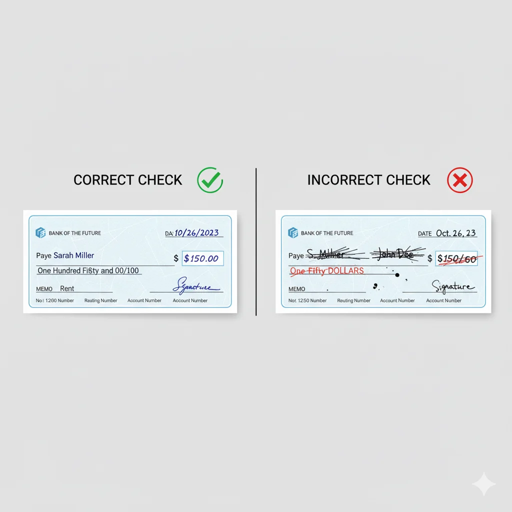 how to write a check