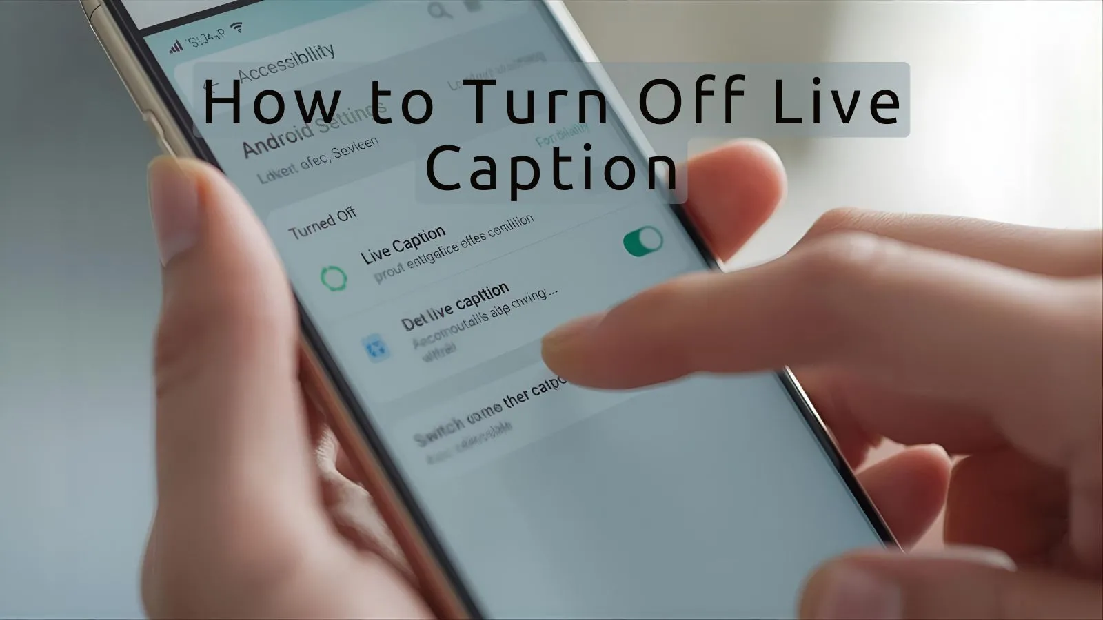 How to Turn Off Live Caption